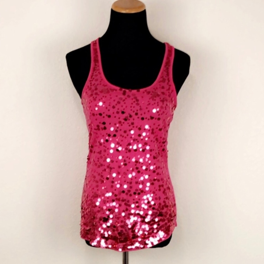 Pink Shiny Tank Top